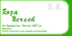 roza mersch business card